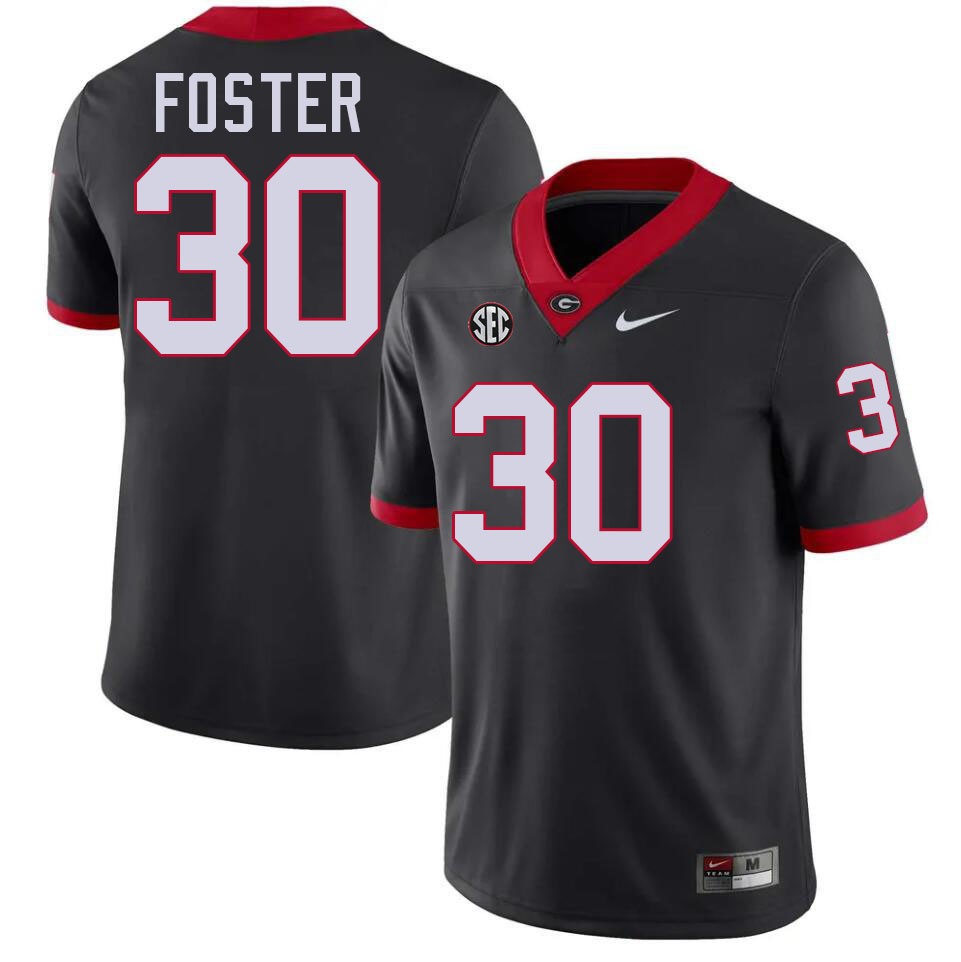 #30 Terrell Foster UGA Jersey,University Of Georgia Bulldogs Football Jersey,Uniforms,Gears-Black #30 Terrell Foster UGA Jersey,University Of Georgia Bulldogs Football Jersey,Uniforms,Gears-Black